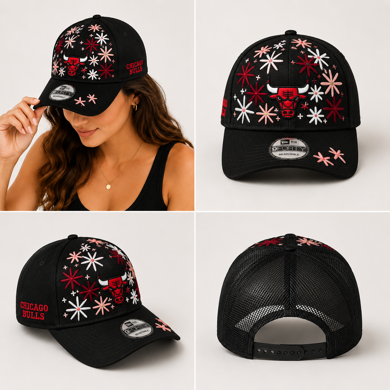 Wildgeese Handcrafted Embroidered Black Baseball Cap – Premium Adjustable Cotton Hat