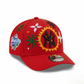 Wildgeese Handcrafted Floral Embroidered Red Baseball Cap – Premium Adjustable Cotton Hat